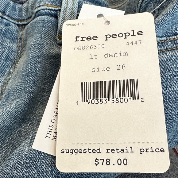 Free People Legging Jeans High Rise Light Wash jegging size 28 - Picture 6 of 6